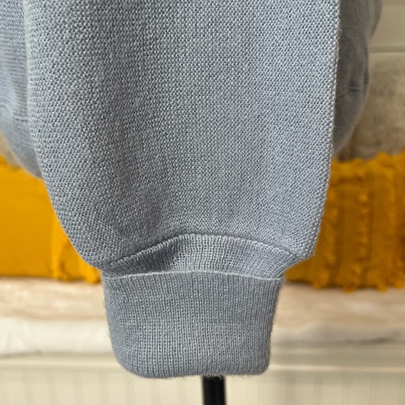 Heather Soft Blue Cardigan Lord Jeff 100% Orlon Sweater – 1960s-1970s - Picture 7 of 15